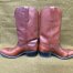 80's Sears Cowboy Western Ranch Leather Boots Size 10 Made