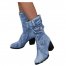 Blue Jeans Boots Women's Mid-rise Boots Rome Slip-on