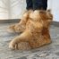 Fox Fur Boots Men Women Real Fur Home Booties Furry House