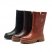 Shearling Lined Snow Boots Dwarves Leather Mid Calf Boots in