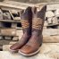 Handcrafted Men's Cowboy Boots USA Flag/ Square Toe Cowboy