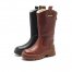 Womens Leather Mid Calf Boots Snow Boots Have Fleece Lined for