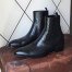 Pure Handmade Leather Zipper Ankle Boots for Men's Gifts