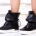 Genuine Leather Sneakers Extravagant Shoes Black Leather