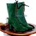 Emerald Green Boots Victorian Boots Emerald Green Suede