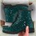Tropical Jungle Terrazzo Leather Boots Girlfriend Gifts for