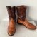 Lucchese 10d Vintage Men Cowboy Boots Two Tone Ostrich and