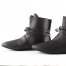Gift Black Real Leather Boots Cattle Leather Medieval Style