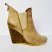 COACH Farah Cobblestone Nubuck Leather Stacked Wedge Ankle
