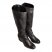 Y2k Vintage Black Leather Knee High Boots by Born Size