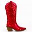 Metallic Embroidered Cowboy Boots Womens