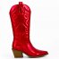 Metallic Embroidered Cowboy Boots Womens