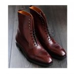 Handmade Mens Burgundy Color Lace up Boots Leather Ankle Handmade Mens Burgundy Color Lace up Boots Leather Ankle