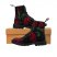 Red Rose All Over Print Women's Canvas Boots