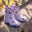 Valenki Grey Wool Shoes Ankle Felt Boots With Polka Dot Great