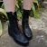 Black Victorian Lace up Boots With Brogue Pattern