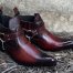 New Pure Handmade Men's Burgundy Color Cow Boy Genuine