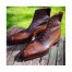 Bespoke Handmade Men's Brown Color Genuine Leather Wing