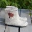 Felted Booties for Women With Little Brown Fox Pattern