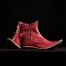 Burgundy Poulaine Medieval Style Boots Leather Boots for
