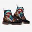 Combat Boots Stained Glass Santa Chicken Boots Goth Shoes Mens