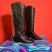 Frye Black Leather Knee High Heeled Riding Boots Size Womens