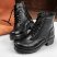 Handmade Zipper and Lace up Geniune Leather Combat Boots