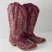 Red Cowboy Boots Vintage Embroidered Cowgirl Boots Western