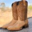 Men's Genuine Leather Square Toe Western Boots / Cowboy