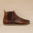 Sustainable Mens Barefoot Chelsea Boots Coffee Wide Toe Box