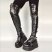 Black PU Leather Thigh High High Platform Gothic Boots Round