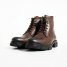 Brown Lace up Non Slip Men Boots Calf Leather Boot Men