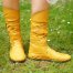Yellow Leather Moccasins Women Moccasins Moccasin Boots
