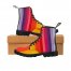 Pastel Rainbow Men's Canvas Boots