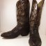 Brown Lizard Skin Dan Post Cowboy Boots Soze 8 1/2 D or