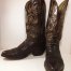 Brown Lizard Skin Dan Post Cowboy Boots Soze 8 1/2 D or