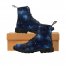 Black and Blue Galaxy Women's Canvas Boots