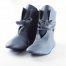 Blue Real Leather Booties Navy Leather Medieval Style Festival