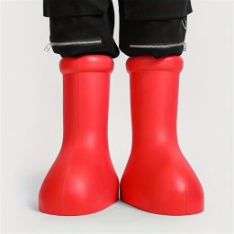 Red Astroboy Boots Trendy High Cartoon Round Toe Big Red Red Astroboy Boots Trendy High Cartoon Round Toe Big Red