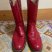 Vintage Red Leather Justin Roper Boots 9