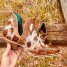 Brown Cowhide Tooled Leather Boots