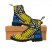 Blue and Yellow Women's Canvas Boots