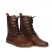 WOMEN Boots WIDE Zero Drop Barefoot DARK Brown Sooth Leather