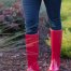 Womens Tall Red Rainboots