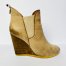 COACH Farah Cobblestone Nubuck Leather Stacked Wedge Ankle