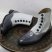 Men Handmade Leather White Gray Ankle Button Boots Men Causal
