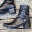 Womens Black Leather Lace up Ankle Boots Comfortable Stylish