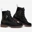 Moon and Sun Boots Black Boots Vegan Leather Lace up Combat