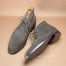 Handmade Grey Color Half Ankle Genuine Leather Suede Stylish