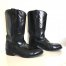 Black Leather Boots Men's Boots Motorcycle Boots 10.5 Wide